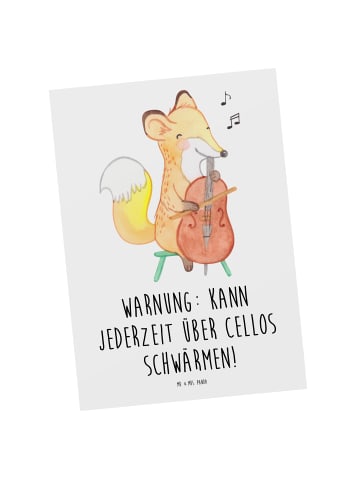 Mr. & Mrs. Panda Postkarte Zeichenllo Schwärmerei mit Spruch in Weiß