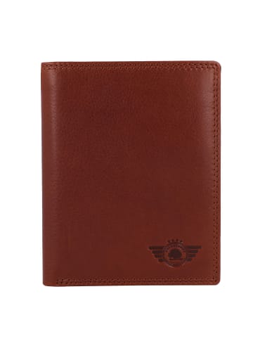 Greenburry Vintage Geldbörse RFID Schutz Leder 10 cm in natur