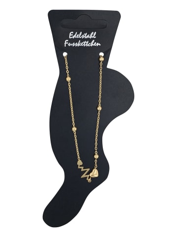 Adeliás Damen Anhänger – Herz Herzanhänger aus Edelstahl in gold