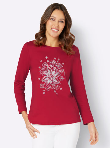 Sieh an! Sweatshirt in rot-weiß