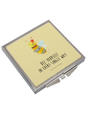 Mr. & Mrs. Panda Schminkspiegel Biene Blume mit Spruch in Gelb Pastell