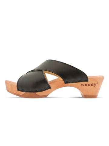 Woody Sandale in schwarz
