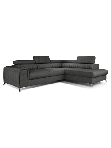 MF Design Lauryn Recamiere Rechts in Anthrazit -  (L) 205 x (B) 278 x (H) 92 cm