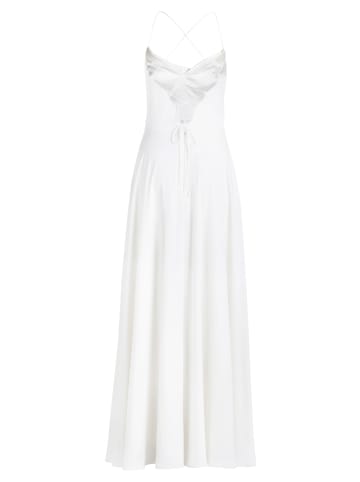 Vera Mont Abendkleid mit Wasserfallausschnitt in Rohweiß