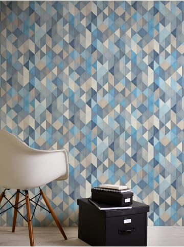 A.S. Création Tapete geometrical Charme in Blau 
