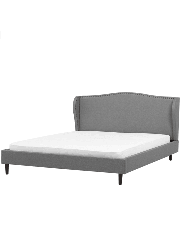 Beliani Doppelbett COLMAR in Grau/Braun - (W) 170 x (H) 107 x (L) 215 cm