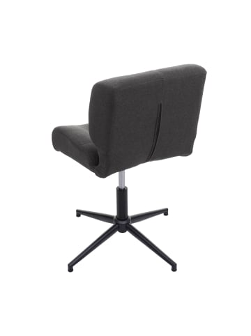 MCW Bürostuhl H42 höhenverstellbar, Stoff/Textil dunkelgrau, Fuß schwarz