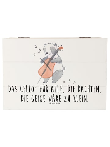 Mr. & Mrs. Panda Truhe Zeichenllo Magie mit Spruch in Weiß