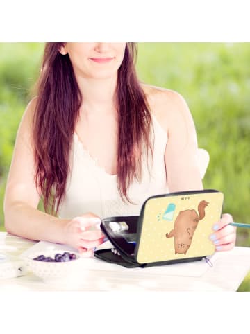 Mr. & Mrs. Panda Etui Katze Wasserglas ohne Spruch in Gelb Pastell