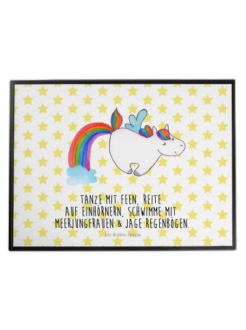 Mr. & Mrs. Panda Schreibtischunterlage Einhorn Pegasus mit Spruch in Weiß