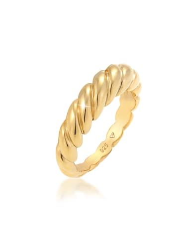 Elli Ring 925 Sterling Silber Twisted in Gold