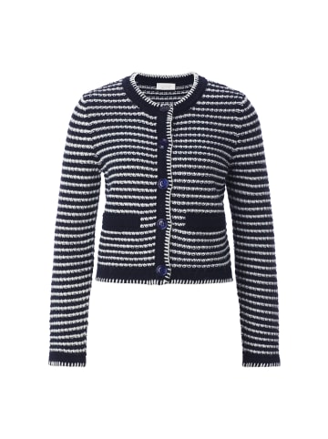 Rich & Royal Strickjacke in marine weiß - 0001