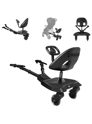 Kikkaboo Trittbrett Ally mit Sitz in schwarz