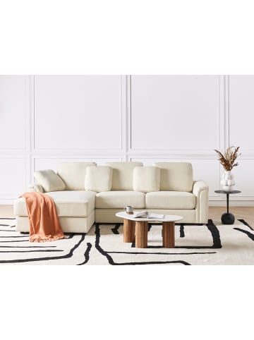 Beliani Ecksofa KOHLO in Beige/Schwarz - (W) 268 x (H) 86 x (L) 154 cm rechtsseitig