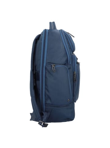 Piquadro S115 Rucksack Leder 43 cm Laptopfach in dunkelblau