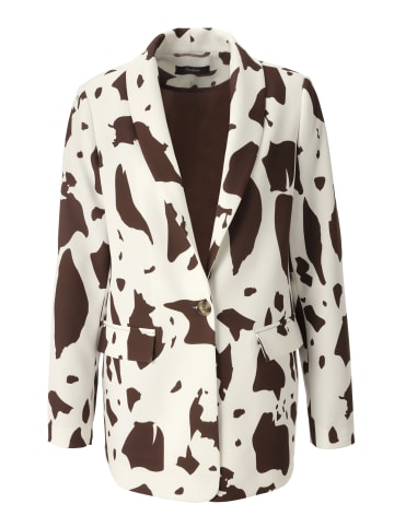 Aniston CASUAL Longblazer in wollweiß-braun
