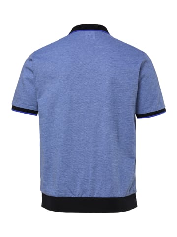 Men Plus Poloshirt in azurblau