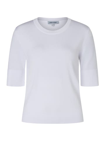 More & More figurbetonter Halbarmpullover in white