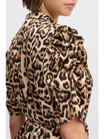 ICHI IHNina regular fit in Stucco Leo Print