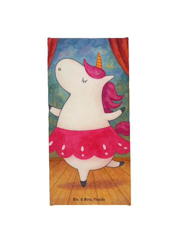 Mr. & Mrs. Panda Badehandtuch Einhorn Ballerina Design ohne Spruch in Weiß