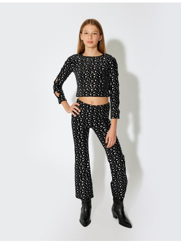 KOTON Bluse in Schwarz Gemustert
