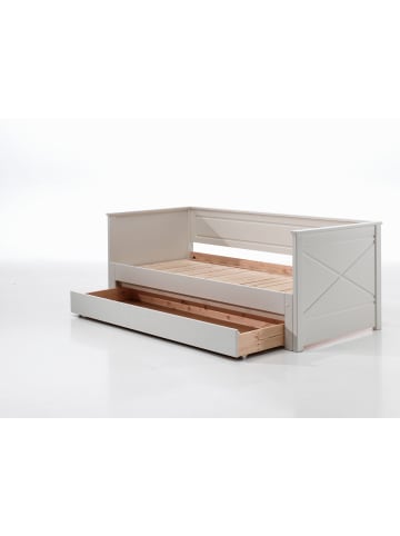 58 aufm Kessel AUSZIEHBETT Katie 209x80x100 aus Massivholz+MDF in Weiß