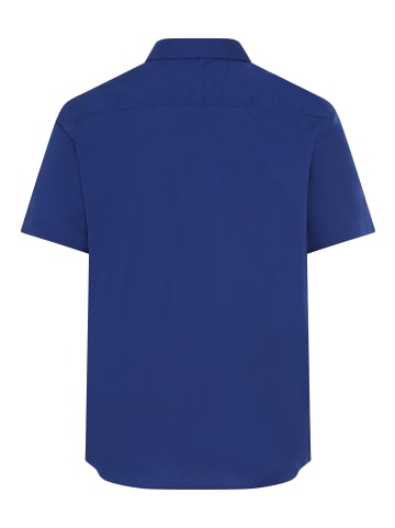 Man's World Kurzarmhemd in blau-uni