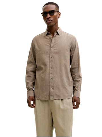 Jack & Jones Hemd JJESUMMER LINEN BLEND in Grau