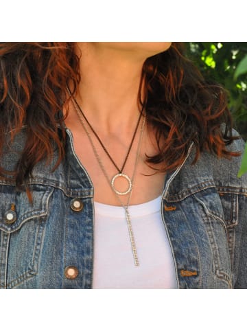 Steuer Modeschmuck Metall in silber