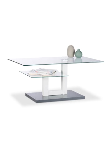 relaxdays Couchtisch in Grau - (B)100 x (H)45 x (T)60 cm