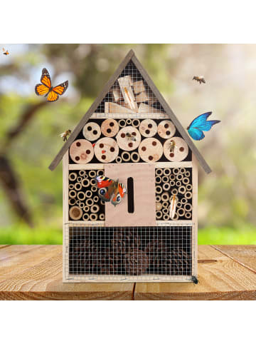 relaxdays Insektenhotel in Natur - (B)26x (H)37 x (T)11 cm