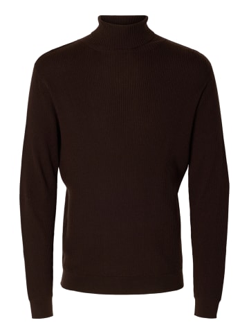 SELECTED HOMME Pullover 'Tray' in dunkelbraun