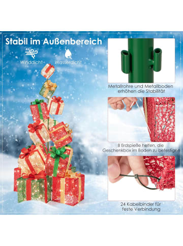 COSTWAY Geschenkboxen LED in Bunt
