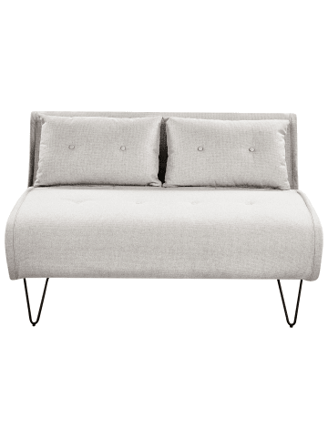 Beliani 2-Sitzer Sofa VESTFOLD in Grau/Schwarz - (W) 130 x (H) 45 x (L) 78 cm