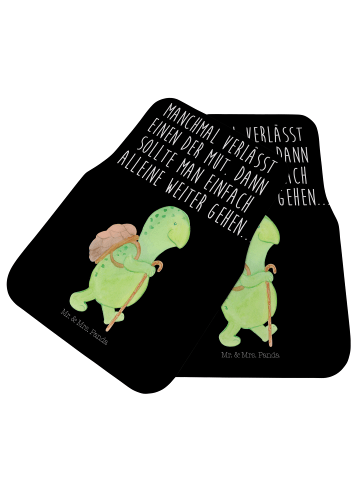 Mr. & Mrs. Panda Automatte Schildkröte Wanderer mit Spruch in Schwarz