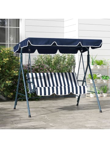 Outsunny Hollywoodschaukel in Blau 172L x 110B x 153H cm