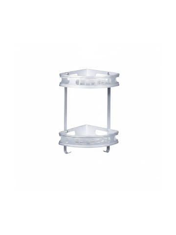 relaxdays Badeckregal in Silber - (B)30 x (H)39 x (T)23 cm