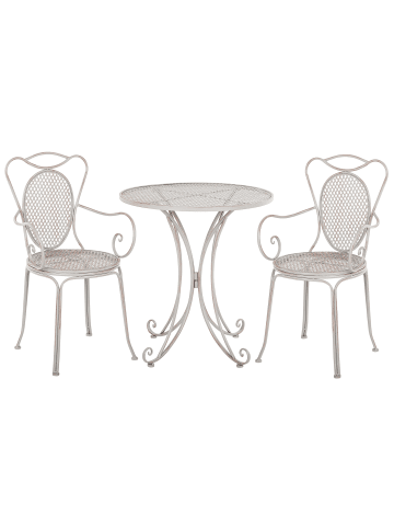 Beliani 3-tlg Bistro Set CILENTO in Grau