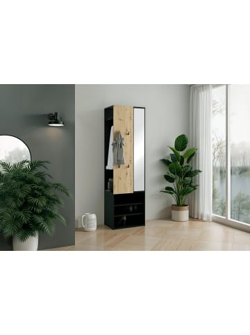 byLiving Kompaktgarderobe ANDORRA in Artisan Eiche (Eiche-Optik) B 55, H 187,5, T 40,5 cm