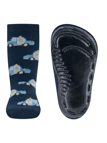 ewers Stoppersocken Polizeiauto - ohne Plüsch in navy