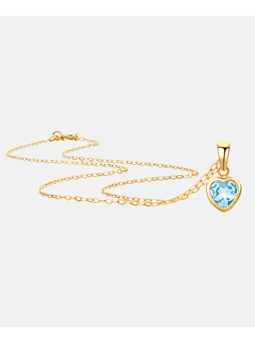 Diamant L'éternel Halskette aus 375 Gelbgold mit Topas