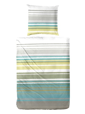 Hahn Bettwäsche Perkal Summer Stripe in grün