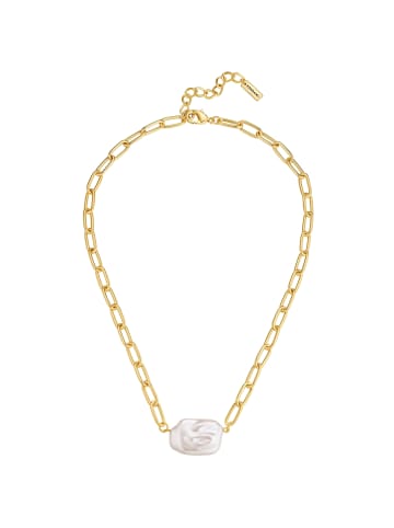 Yokoamii Kette aus Metall-Legierung mit Perle (synth.) in gelbgold