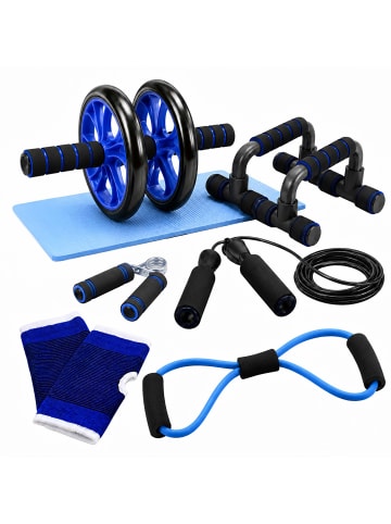 relaxdays 9-tlg. Fitness Set in Blau