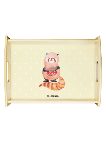 Mr. & Mrs. Panda Tablett Roter Panda ohne Spruch in Gelb Pastell