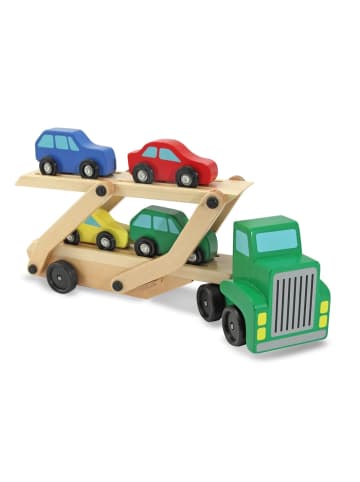 Melissa & Doug Autotransporter für Fahrzeuge aus Holz bunt - ab 3 Jahren 