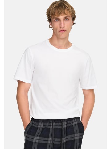 ONLY & SONS T-Shirt Matt in Creme / schwarz