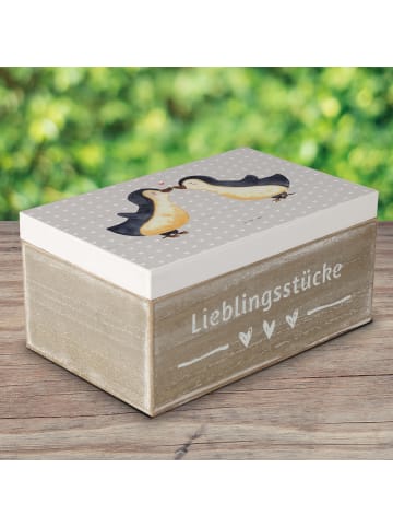 Mr. & Mrs. Panda Aufbewahrungsbox Pinguin Liebe ohne Spruch in Grau Pastell
