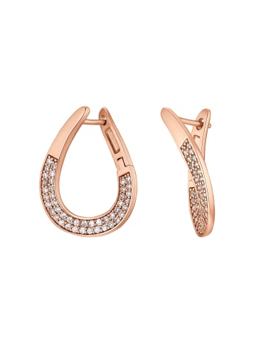 Steel_Art Ohrclip mit Steinen Noe rosegoldfarben in rosegoldfarben