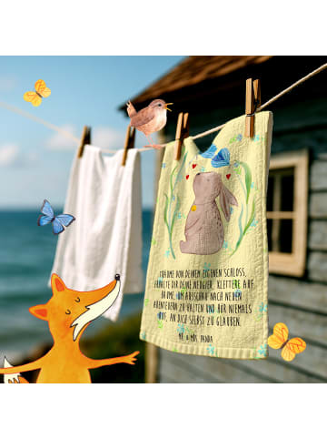 Mr. & Mrs. Panda Mini-Handtuch Hase Blume mit Spruch in Blumig